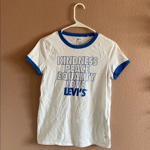 kindness peace equality love levi’s graphic tee